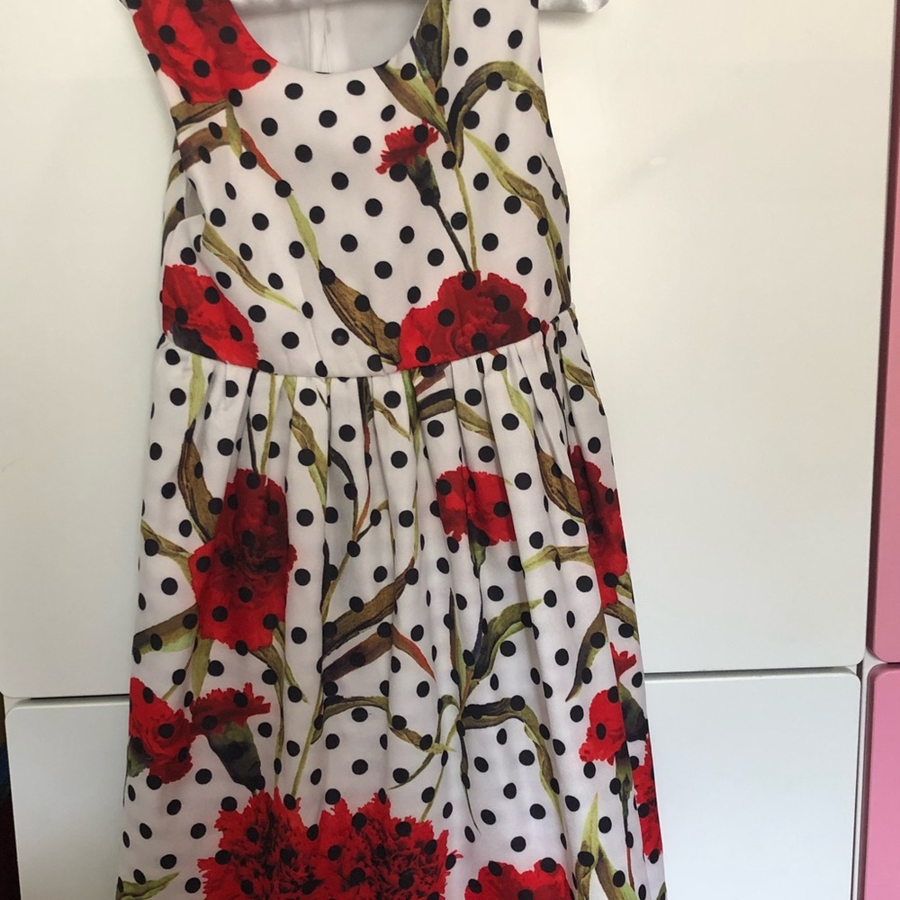 DULCE&GABBANA Poka Dot Floral Dress